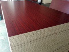 Finished particleboard