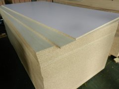 Finished particleboard